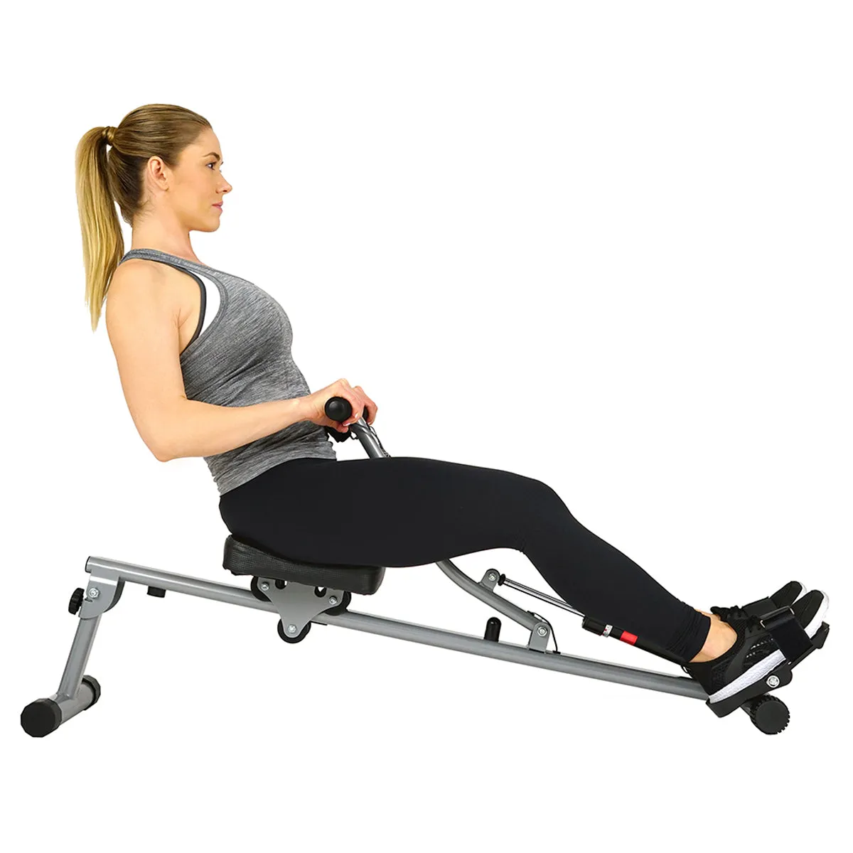 12 Adjustable Resistance Rowing Machine Rower w/ Digital Monitor