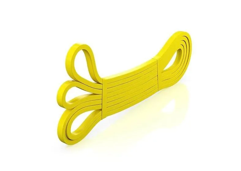 1/4" Yellow 15lbs Resistance Loop Workout Band - Great for stretching and upper body workouts