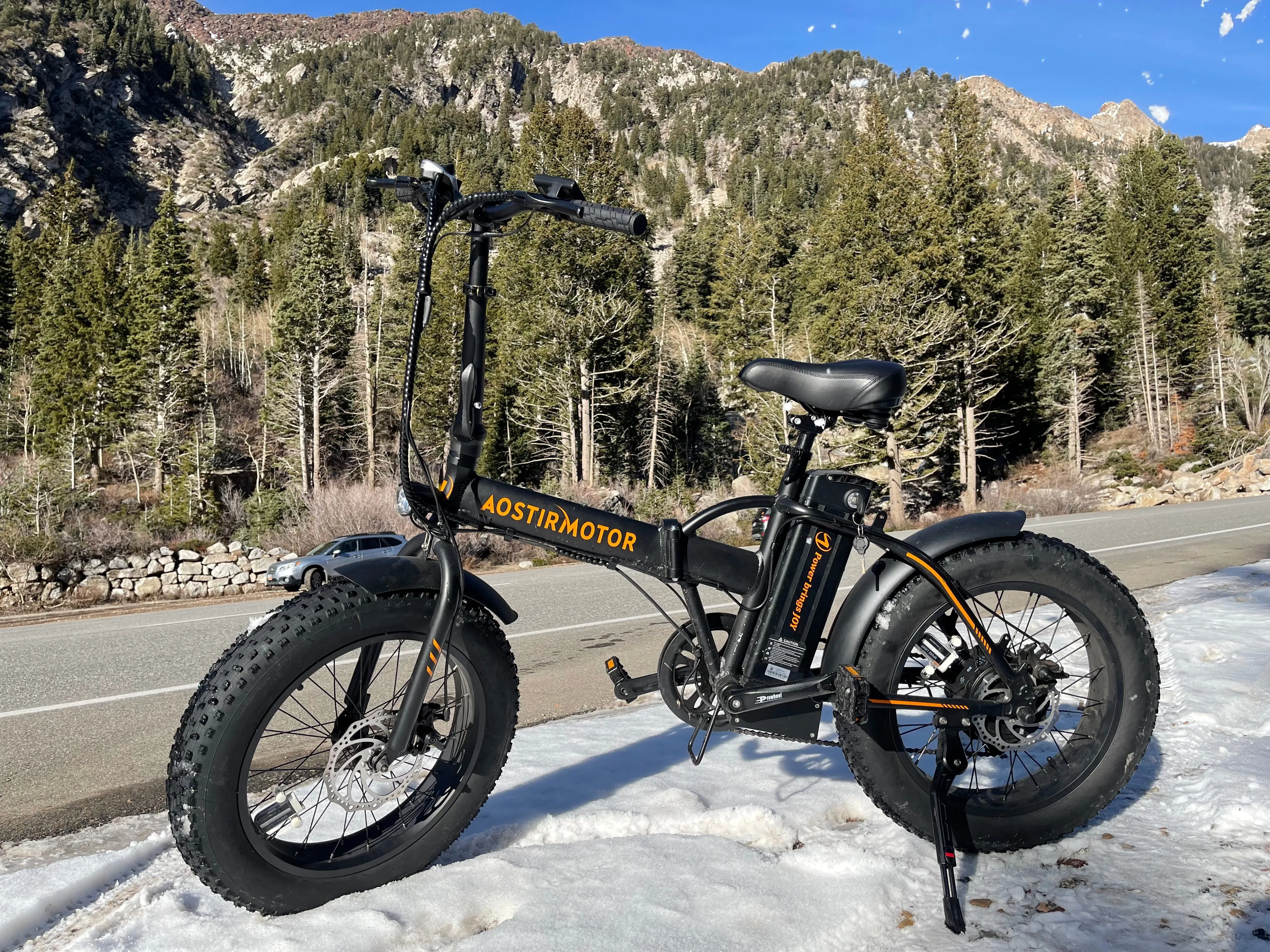 20" Folding Electric Bike Ebike Bicycle 500W Motor Fat Tire With 36V/13Ah Removable Li-Battery