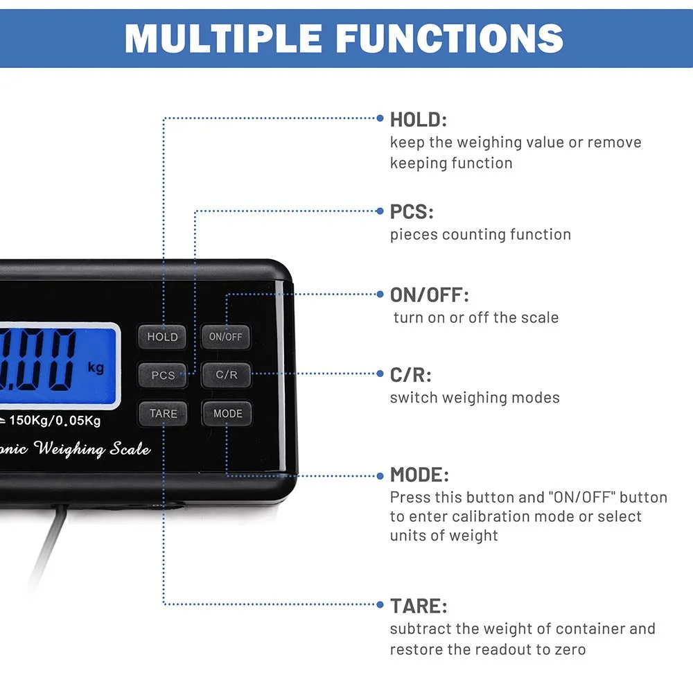 660 lb Digital Platform Scale w/ Postal Shipping Weight