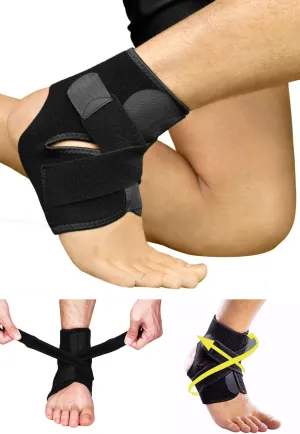 Ankle Brace Stabilizer with Adjustable Support Straps