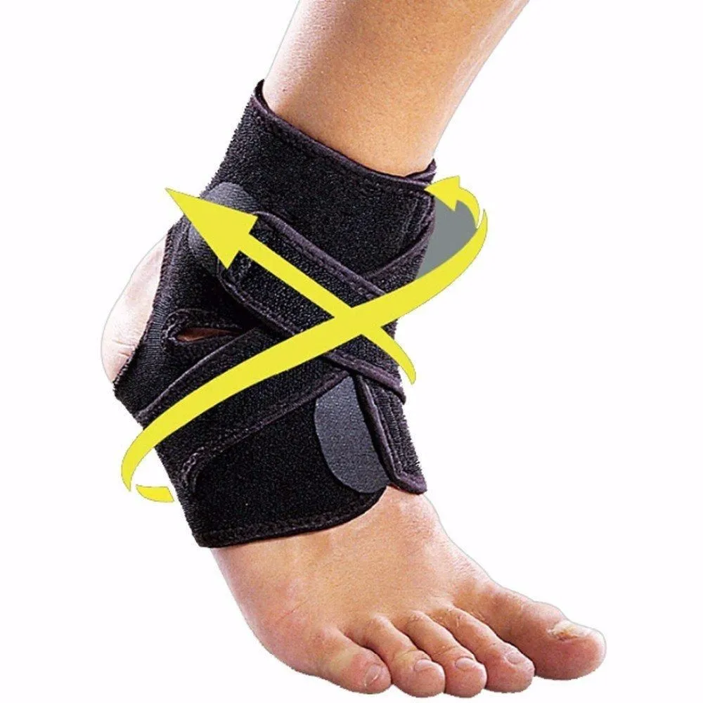 Ankle Brace Stabilizer with Adjustable Support Straps