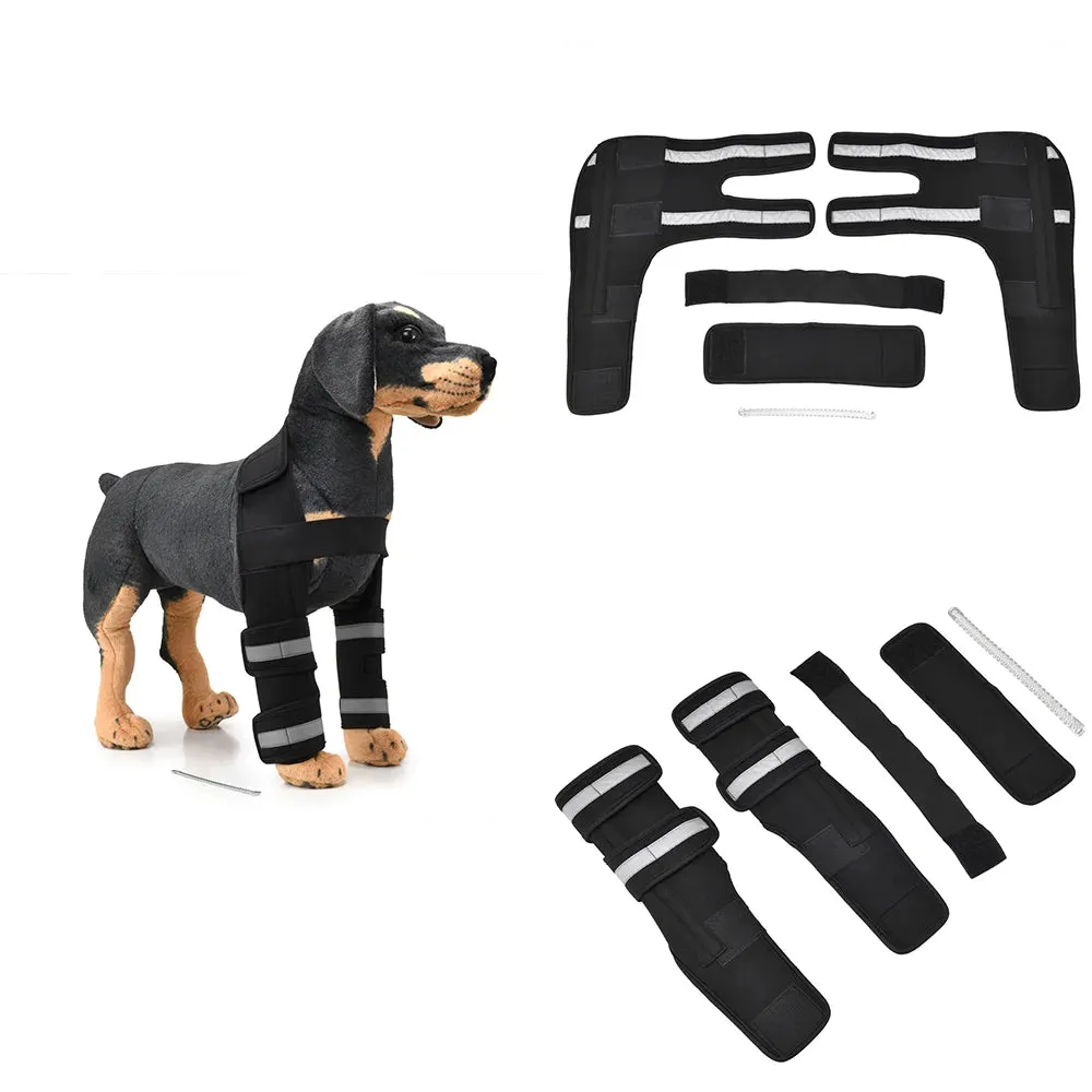 AnniePaw Adjustable Dog Knee Brace for Hock Recovery Bandage Wrap