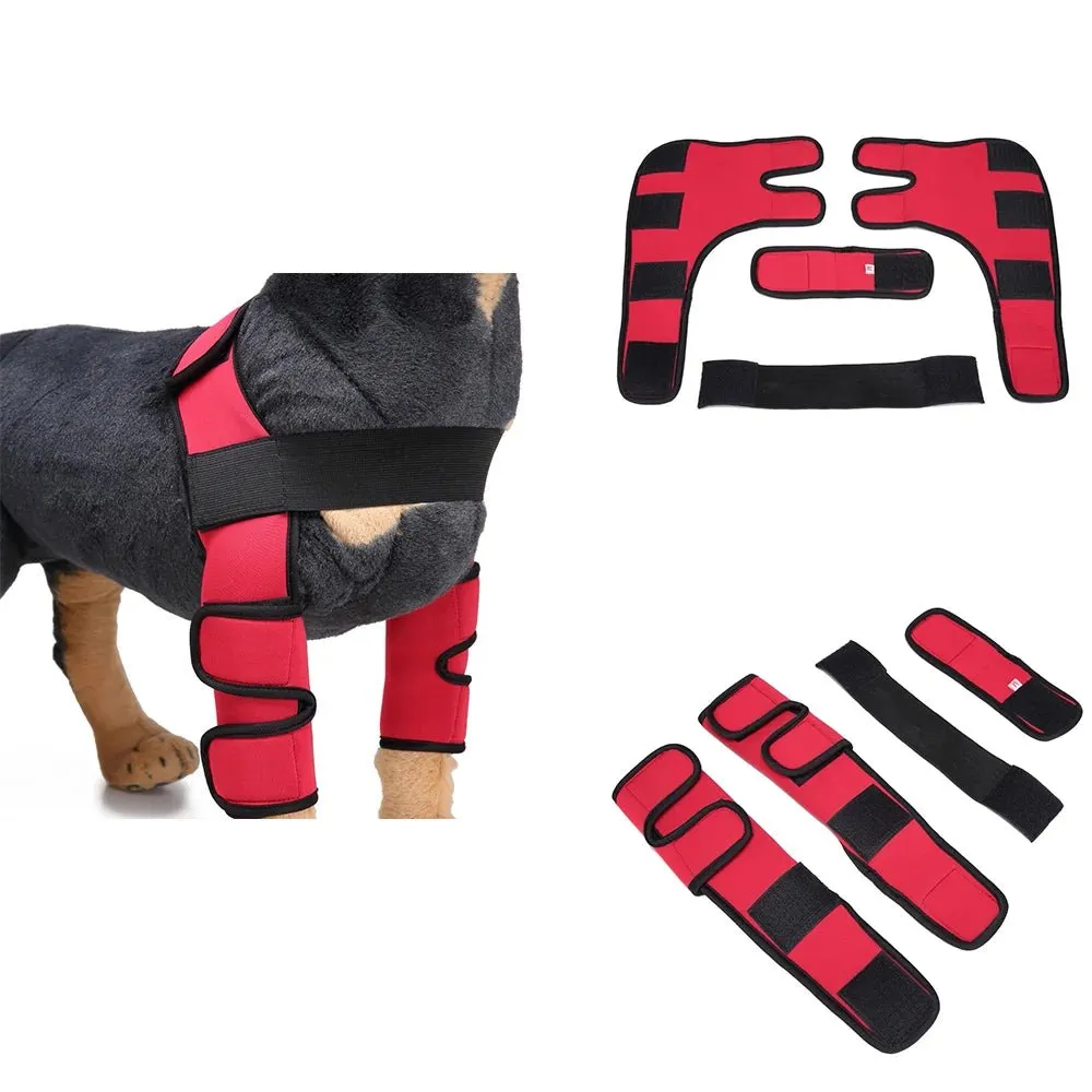 AnniePaw Adjustable Dog Knee Brace for Hock Recovery Bandage Wrap