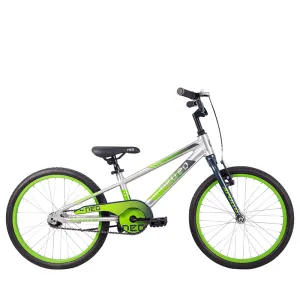 Apollo Neo  20" Kids Bikes - Brushed Alloy / Slate / Lime Green Fade