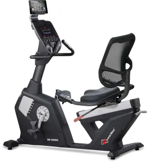 BR-4000C Commercial Recumbent Exercise Bike with iPad holder | Cooling Fan | MP3 | 20 Level Electromagnetic Resistance | Speakers | USB for Charging and Max user weight 150KG for Gym