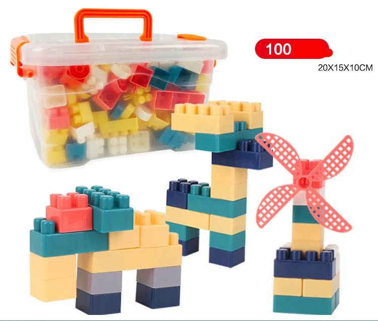 Building block storage box set