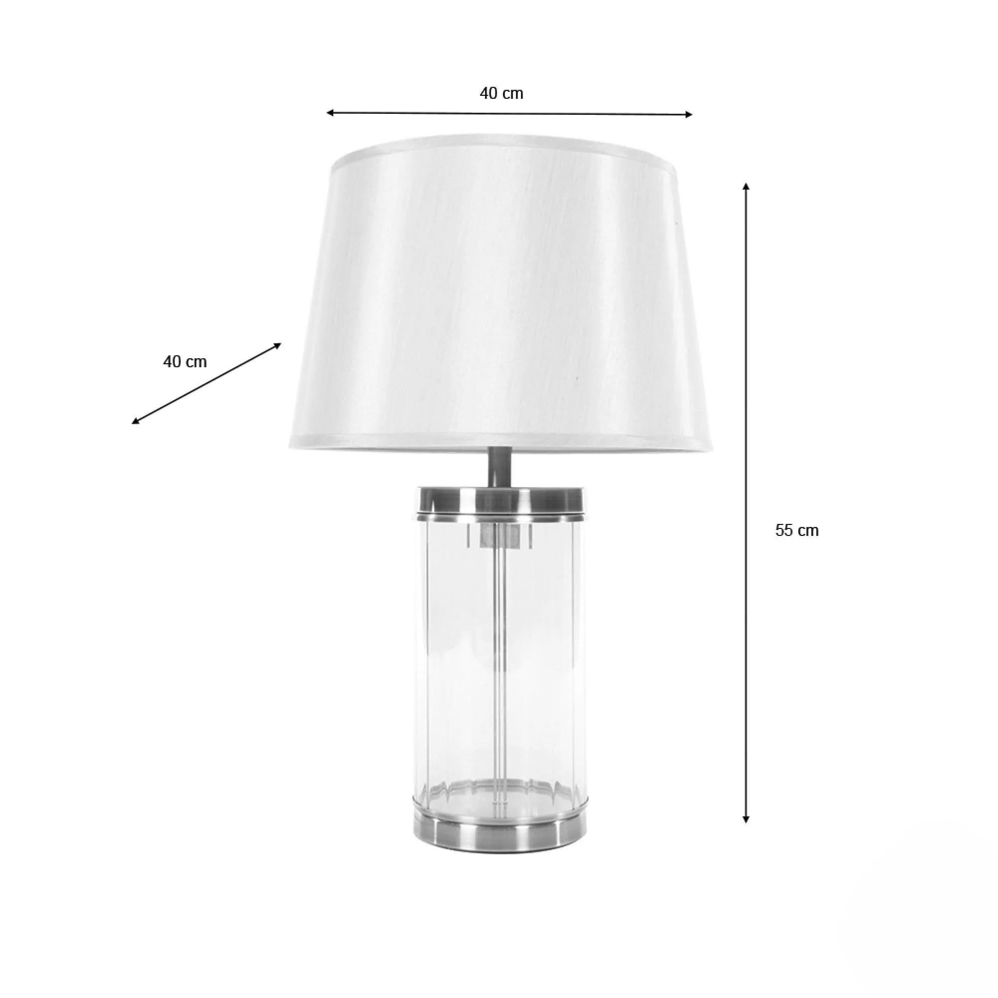 Carlee Table Lamp Satin Silver