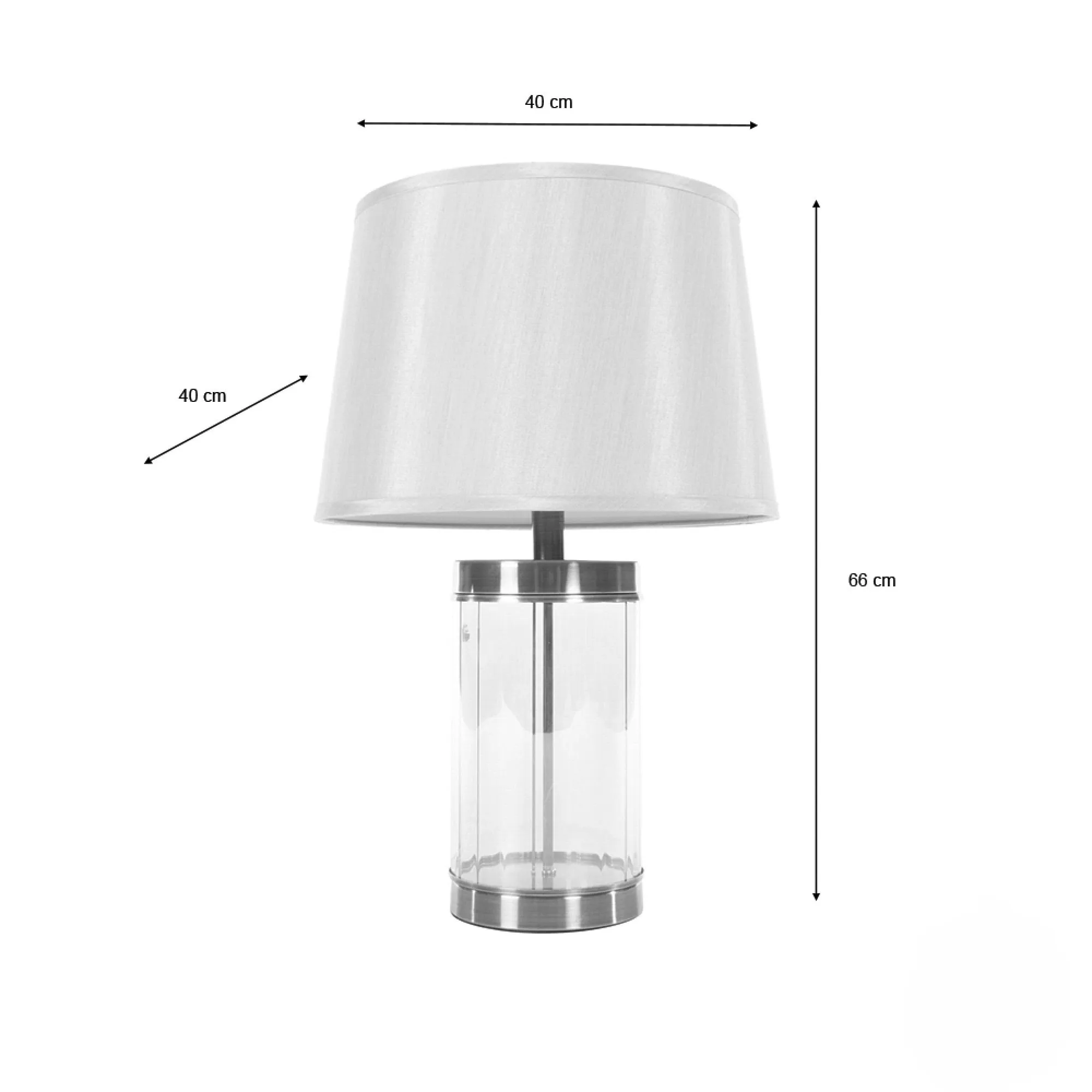 Carlee Table Lamp Satin Silver