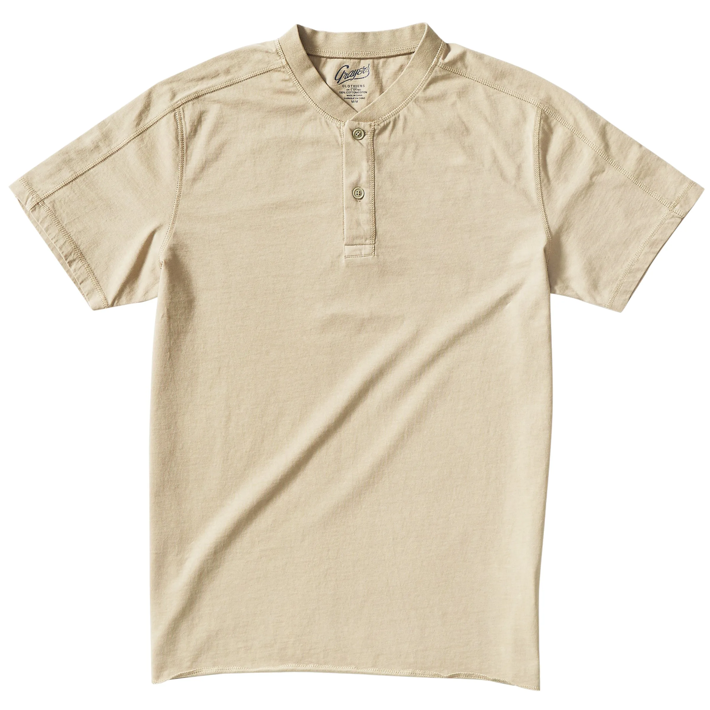 Cooper Short Sleeve Henley - Dried Herb