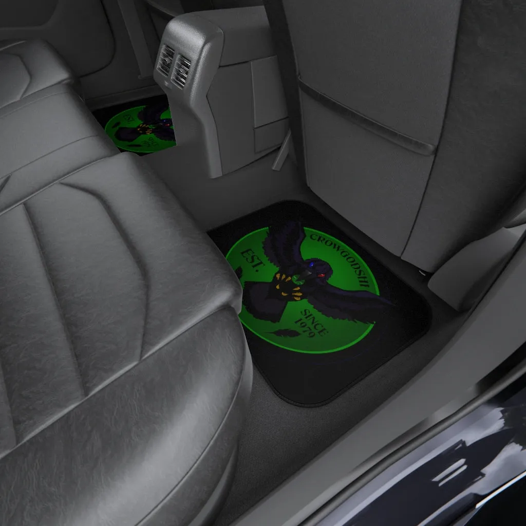 Crowgodshi Car Mats (2x Rear), GREEN