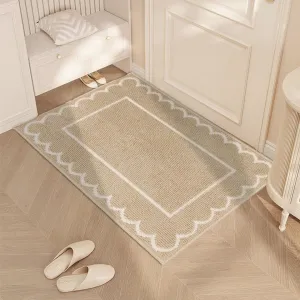 Door Mat Non Slip Beige Frame