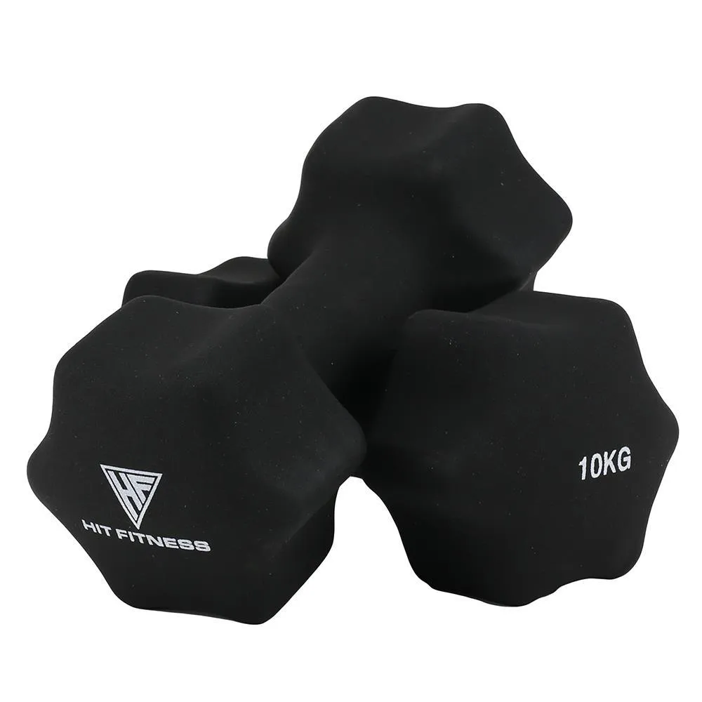 Hit Fitness Neoprene Studio Dumbbells | 10kg Pair