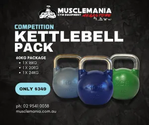 KETTLEBELL PACKAGE DEAL 2 - PRO COMPETITITION 16KG, 20KG, 24KG.