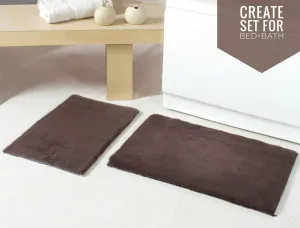 Luxury Bathroom Rug Mats, super soft anti slip bath mats, super absorbent bathroom rug -  Rabbit fur, Dark tones