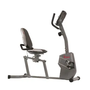 Magnetic Recumbent Exercise Bike w/ Easy Adjustable Seat, Device Holder, RPM and Pulse Rate