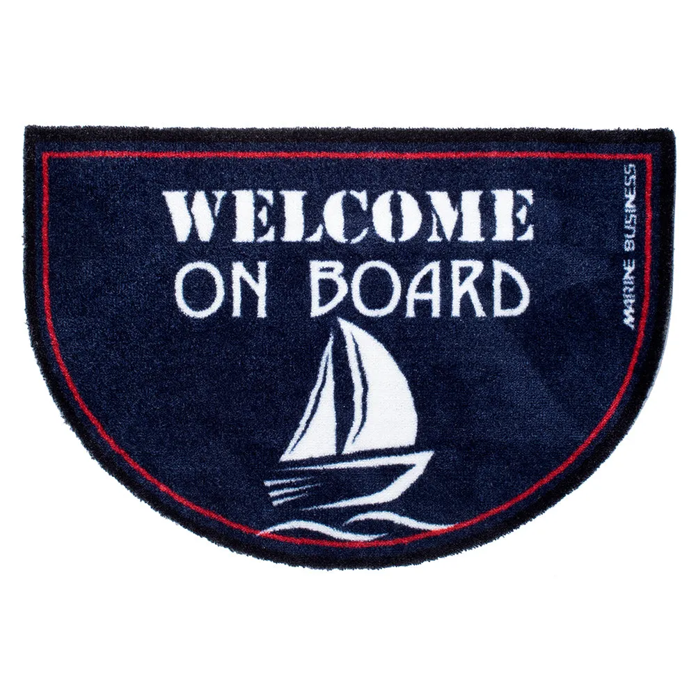 Marine Business Non-Slip WELCOME ON BOARD Half-Moon-Shaped Mat - REGATA [41262]