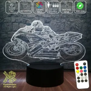 Moto GP Racing Motorbike 3D LED Night Light Lamp