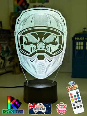 Motocross Dirtbike Motorbike Helmet 3D LED Night Light Lamp