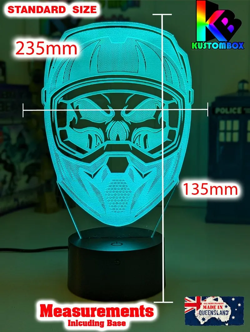 Motocross Dirtbike Motorbike Helmet 3D LED Night Light Lamp