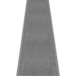 Multy Home Tracker 26 In. x 60 Ft. Gray Carpet Runner, Indoor/Outdooor