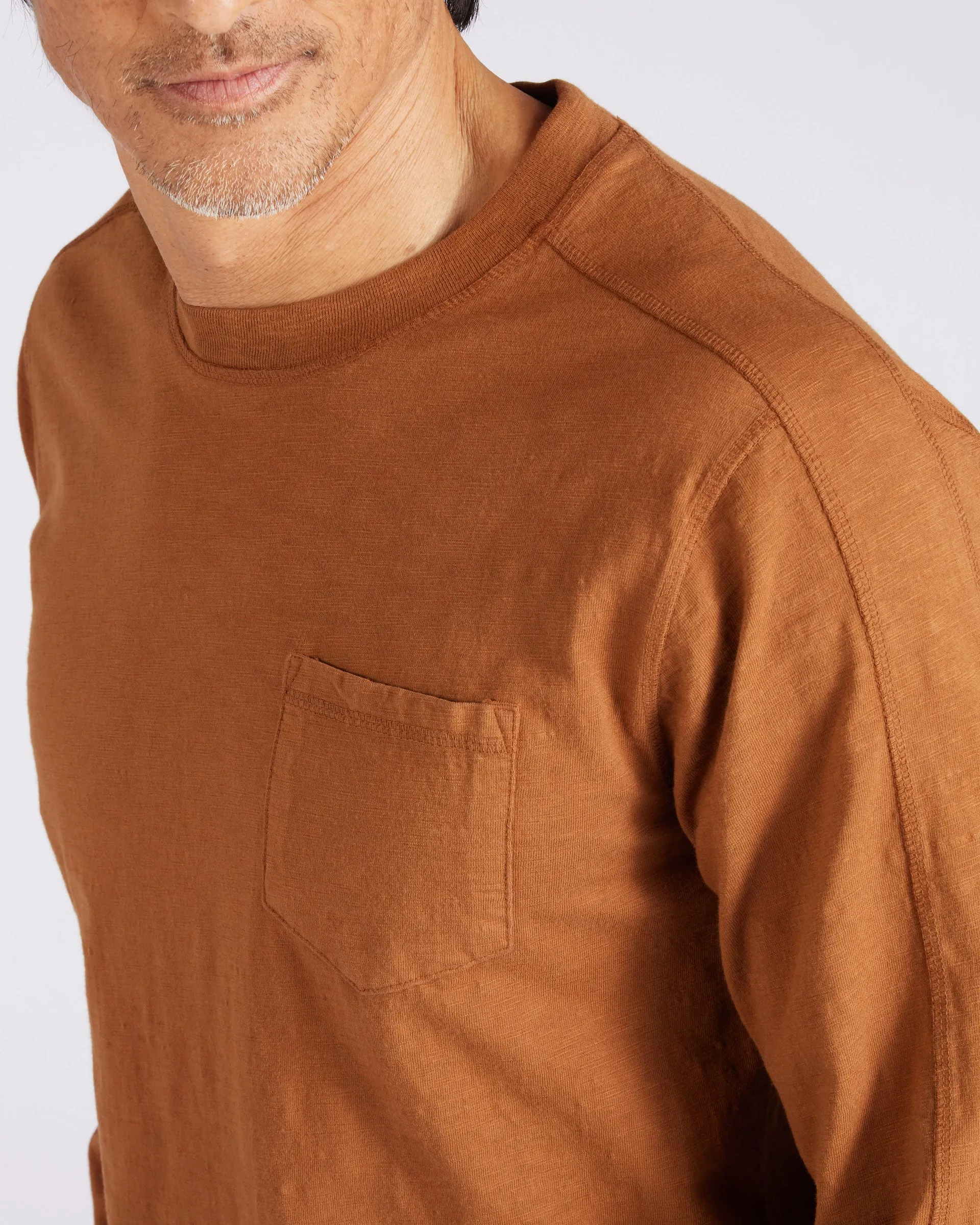 New Cooper Garment Dyed Pocket Tee - Monks Robe