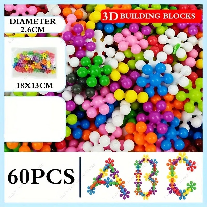 Plum Blossom 3D Snowflake Building Blocks Set  Educational Toy