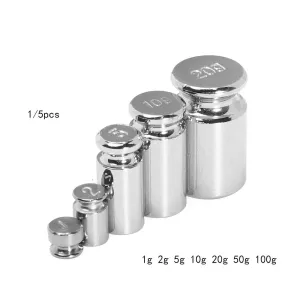 Precision Chrome Plating Calibration Weights Set  1g to 100g