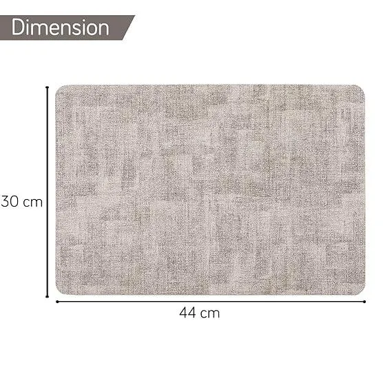 Premium Faux Leather Dining Table Mats, Light Brown