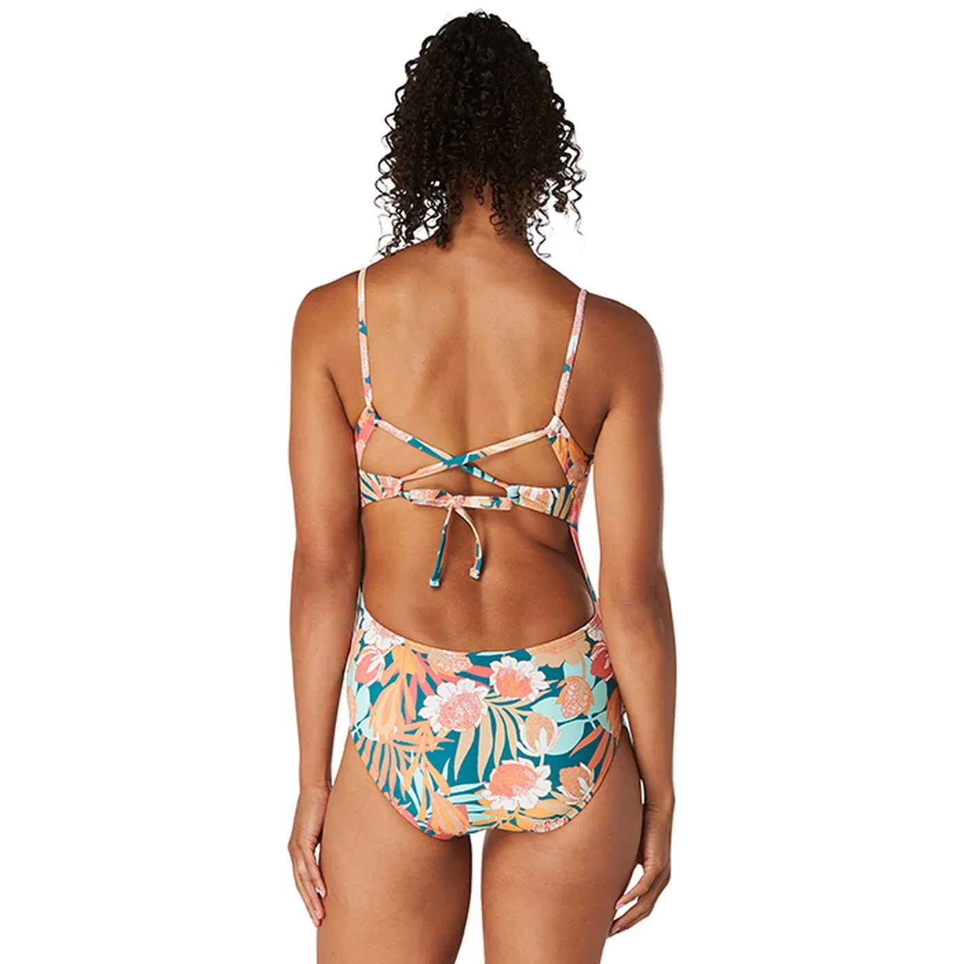 Printed Double Cross Back Swim Wmn's