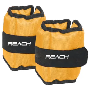 Reach Ankle & Wrist Weight Bands 2 Kg X 2 Orange | Weights For Arms & Legs | Adjustable Gym Weights For Fitness Walking Running Jogging Exercise Gym Workout | For Men & Women | 12 Months Warranty