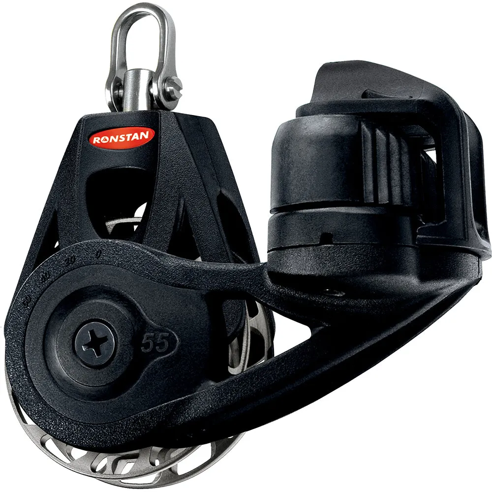 Ronstan Series 55 Ratchet Mount Orbit Block - Single Cleat Swivel - Auto