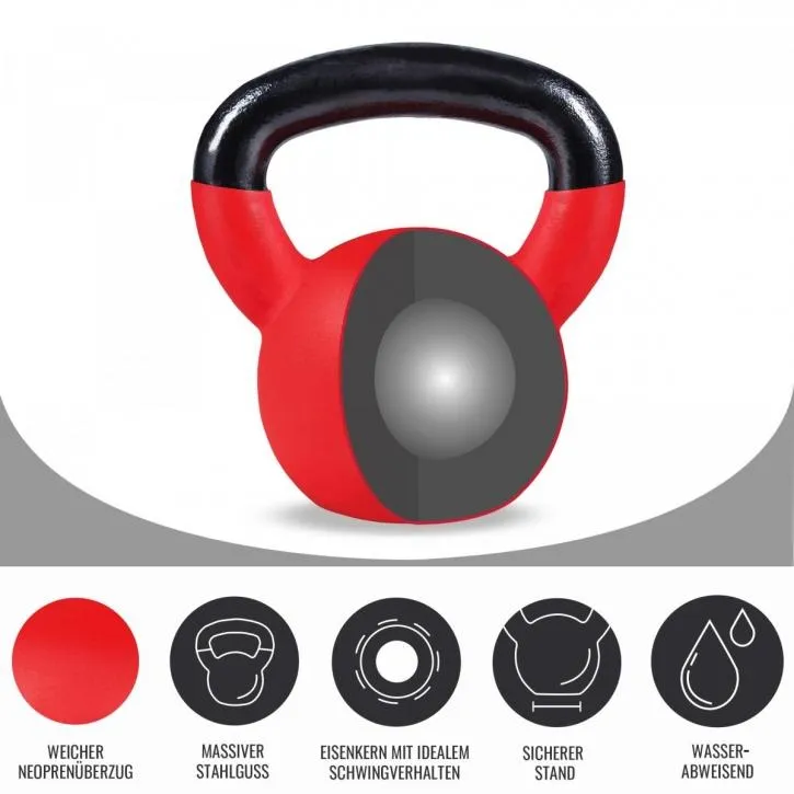 Rubber Coated Kettlebell 6KG