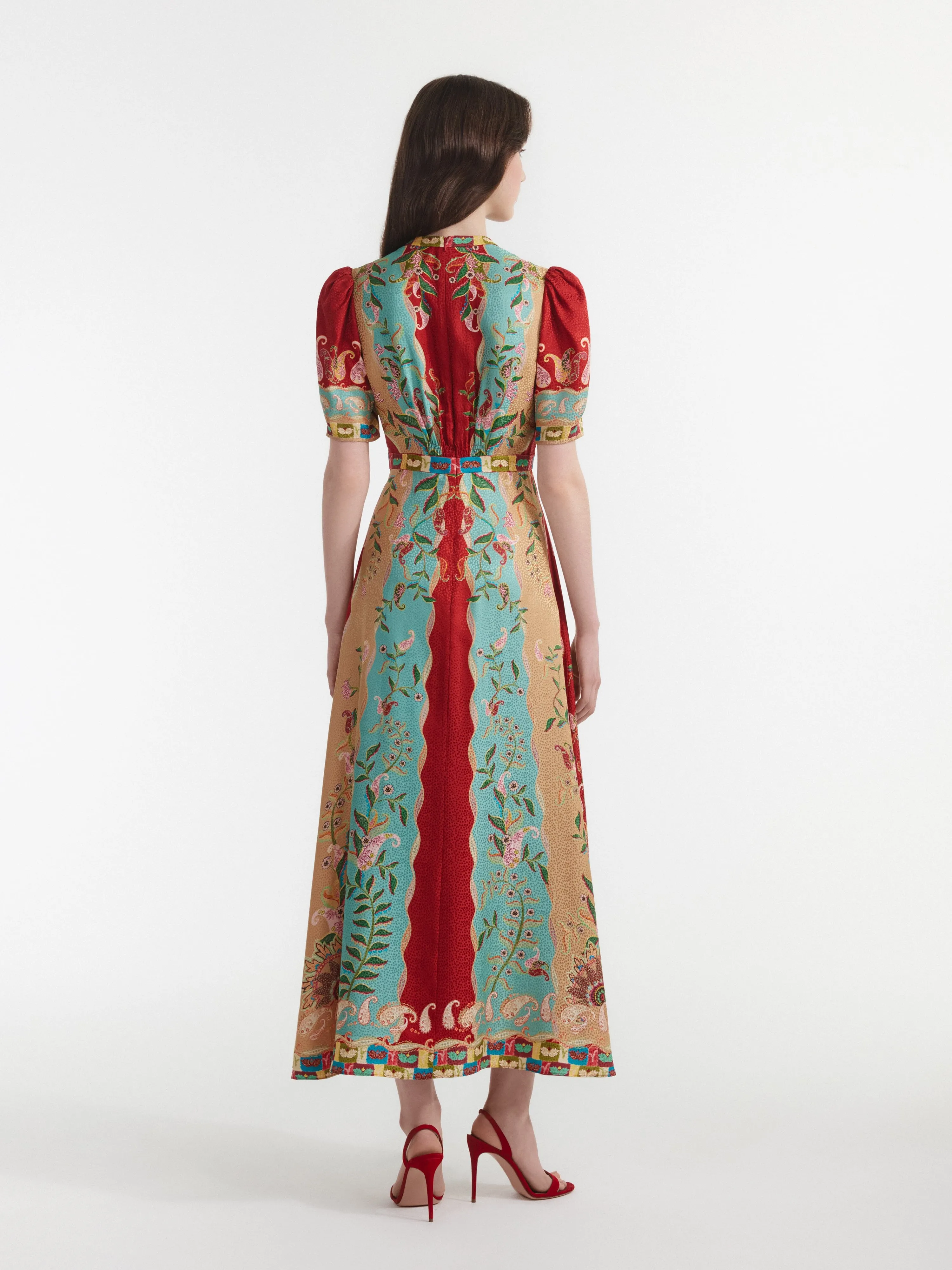 Tabitha Dress in Paisley Vines