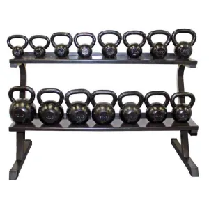 Troy Kettlebell Set 10lb to 100lb Singles with Shelf Rack