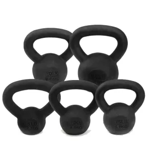 VTX 5 lbs to 25 lbs 5 Piece Cast Iron Kettlebell Set