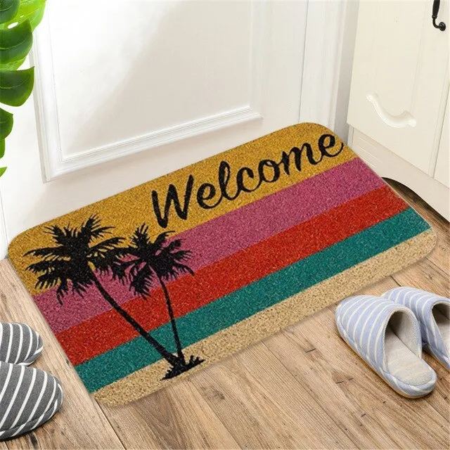 Welcoming Non-Slip Door Mats